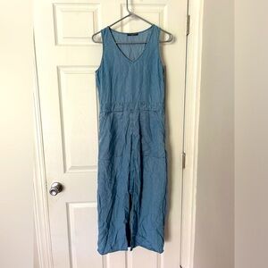 Midi Sleeveless Denim Dress